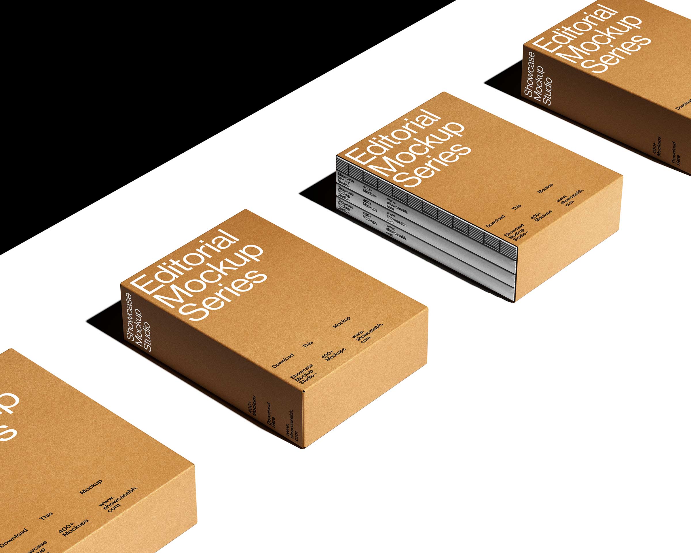 BF7_Book Folder Mockup Bundle – Showcase Mockup Studio